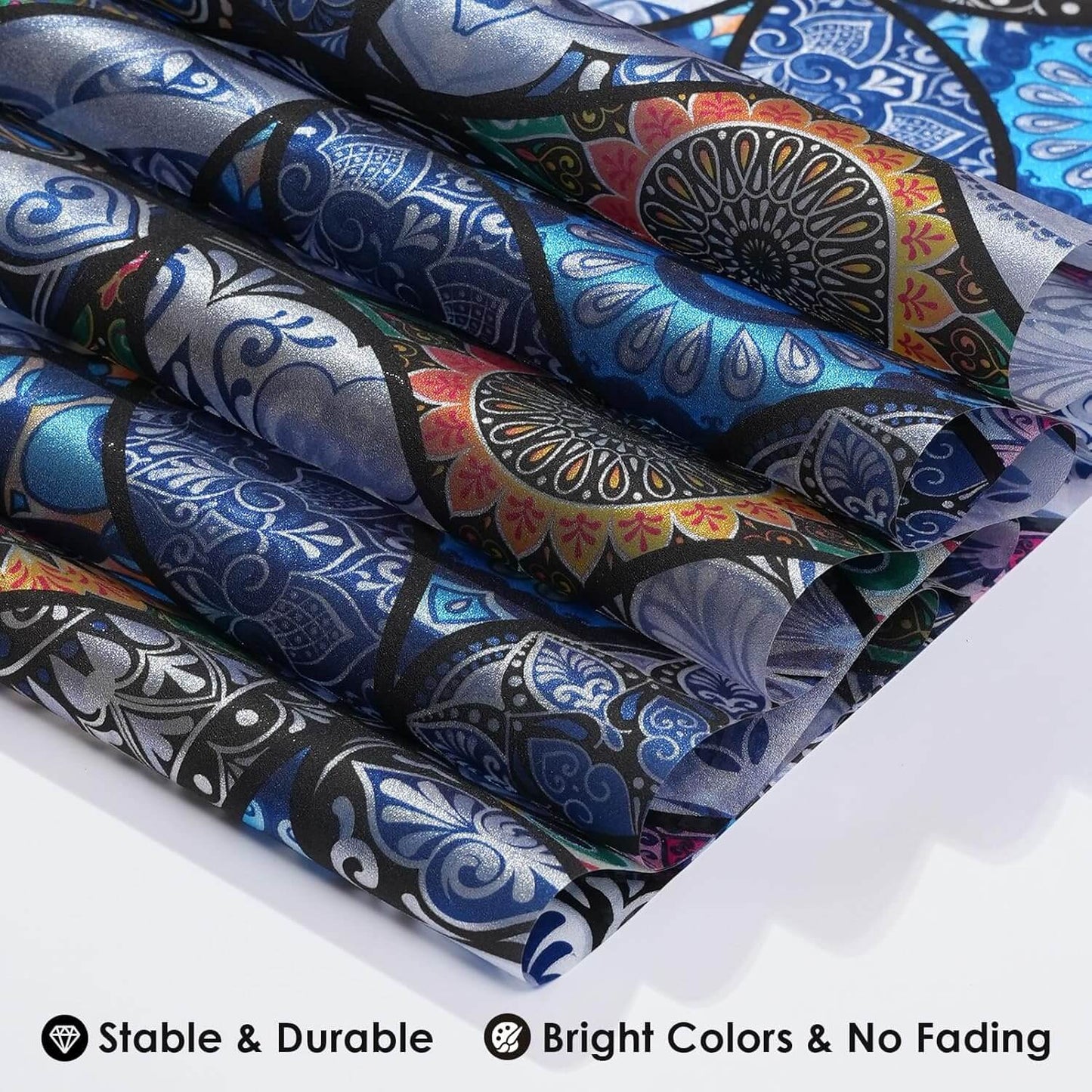 Film Adhésif Décoratif pour Fenêtre 3D Anti-regards - Motif Boheme Violet