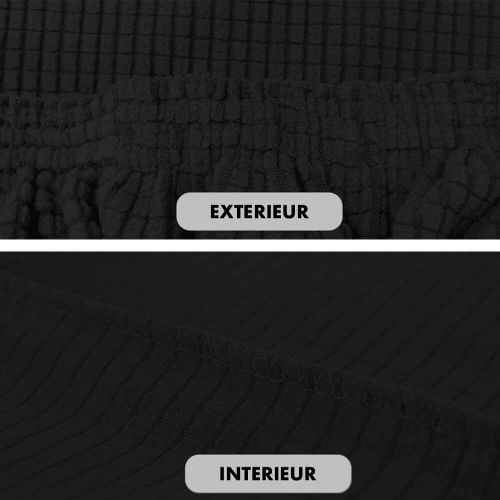 Housse de Chaise Extensible à Tissu Jacquard - Noir