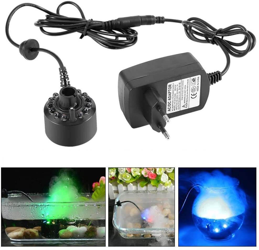 Mini Vaporisateur 12 LED pour Fontaine Intérieure ou Extérieure