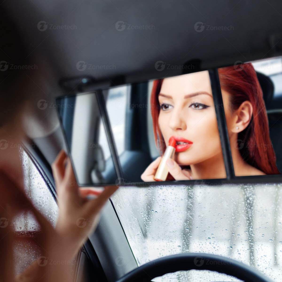 ZOOENIE Pare-soleil pour voiture - Miroir de maquillage universel - Miroir  de coiffure, clip cosmétique sur ombre - Miroir pour voiture, camion, SUV