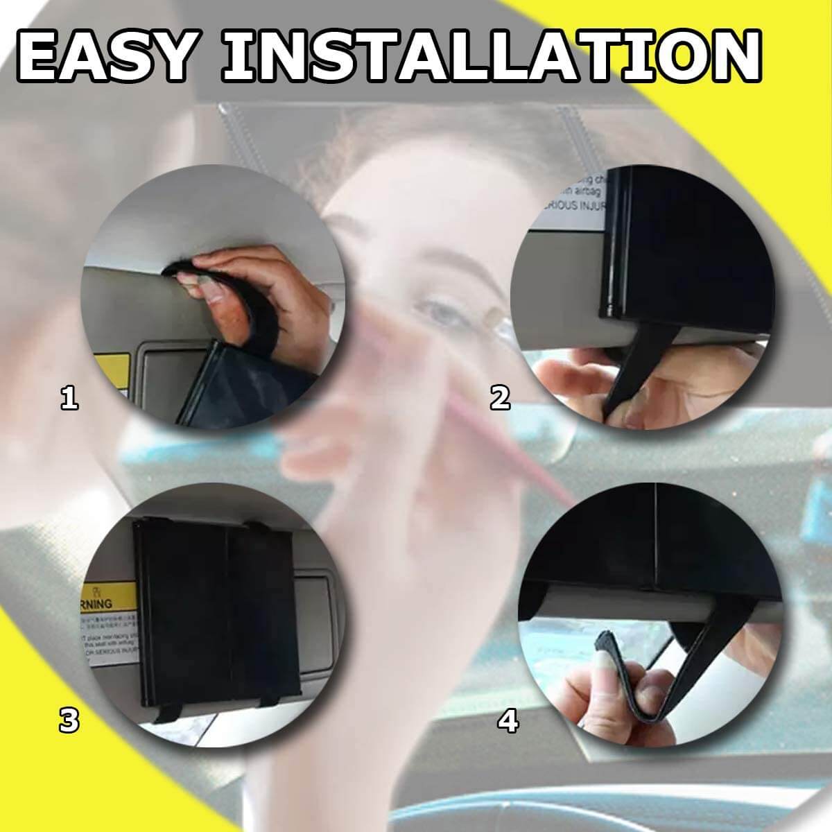 Miroir de Maquillage pare-soleil de voiture universel et pliante