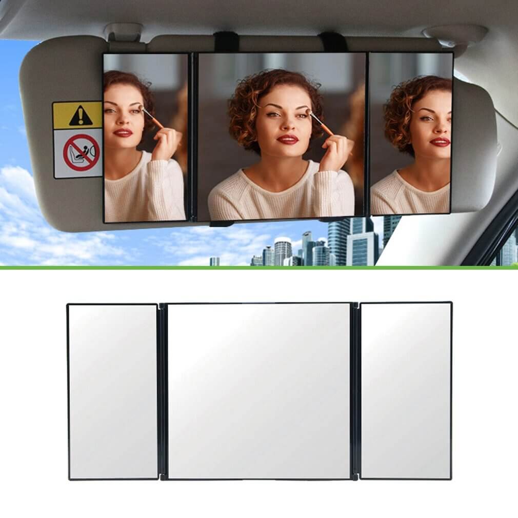 Miroir de Maquillage pare-soleil de voiture universel et pliante