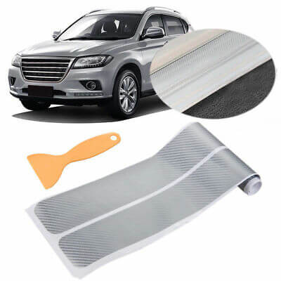 4 x Protections Seuil Porte de Voiture En Carbone 4D Universel Gris