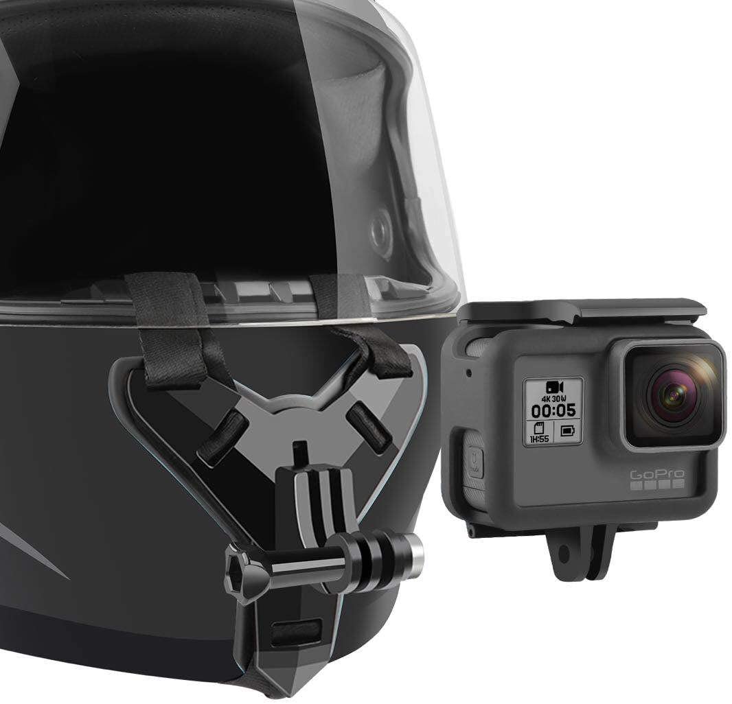 Sangle de Casque de Moto Support de Fixation Avant Menton pour GoPro