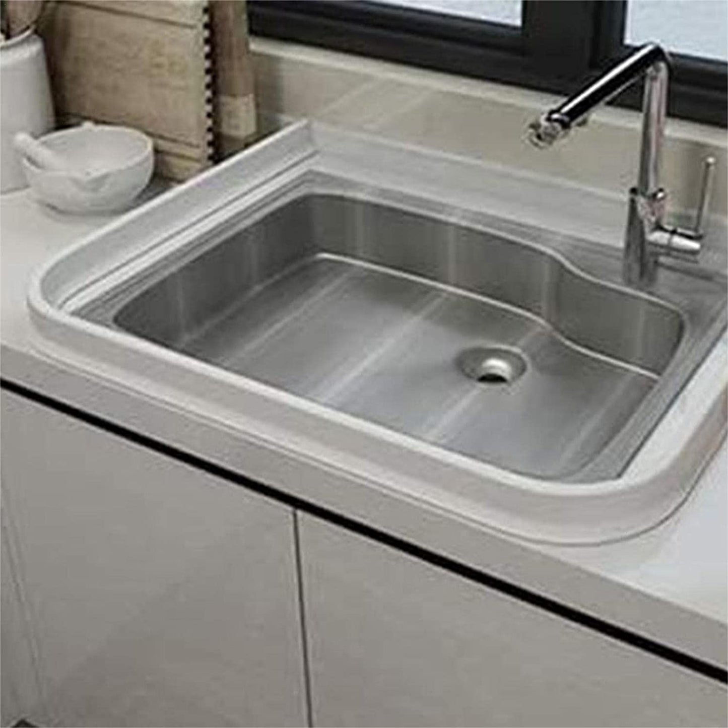 Seuil de Rétention d'Eau en Silicone Autocollante et Pliable + Colle étanche Forte