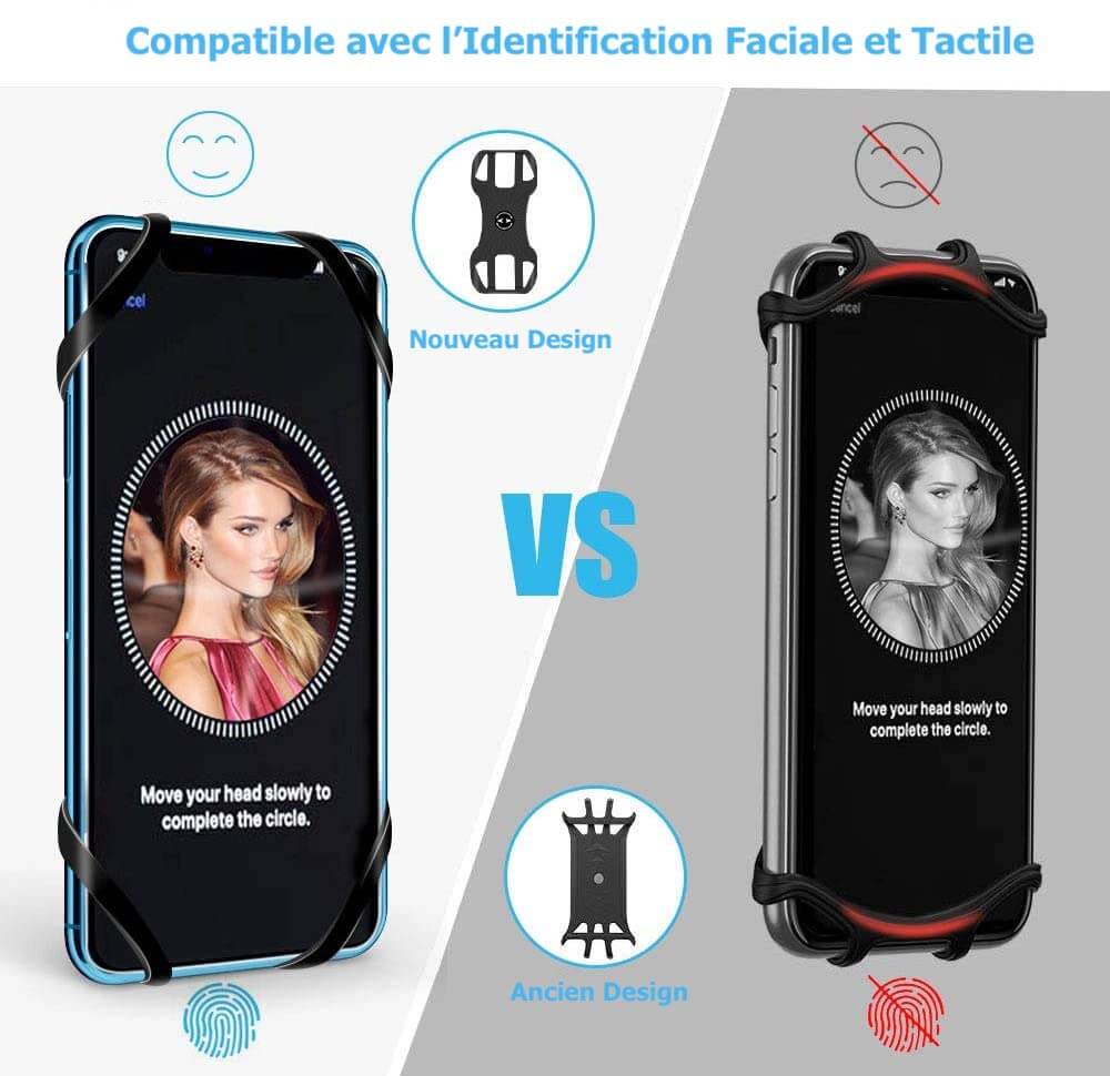 Support Téléphone pour Vélo/Moto Universel Rotatif Réglable