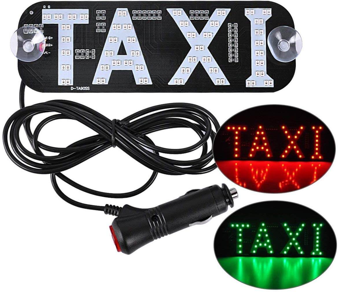 Panneau TAXI Lumineux LED Rouge et Vert