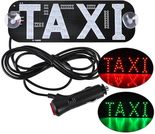 Panneau TAXI Lumineux LED Rouge et Vert