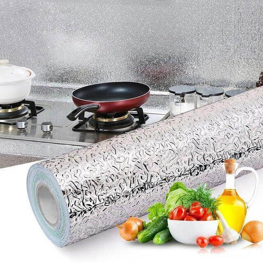 Film Adhésif de Cuisine Autocollant en Aluminium (3m*60cm)