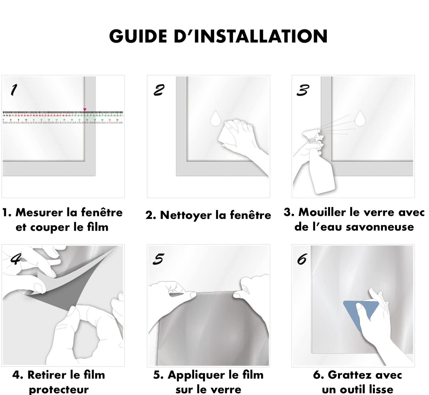 Film Décoratif Anti-regards pour Fenêtre 3D Statique - Motif Enfants