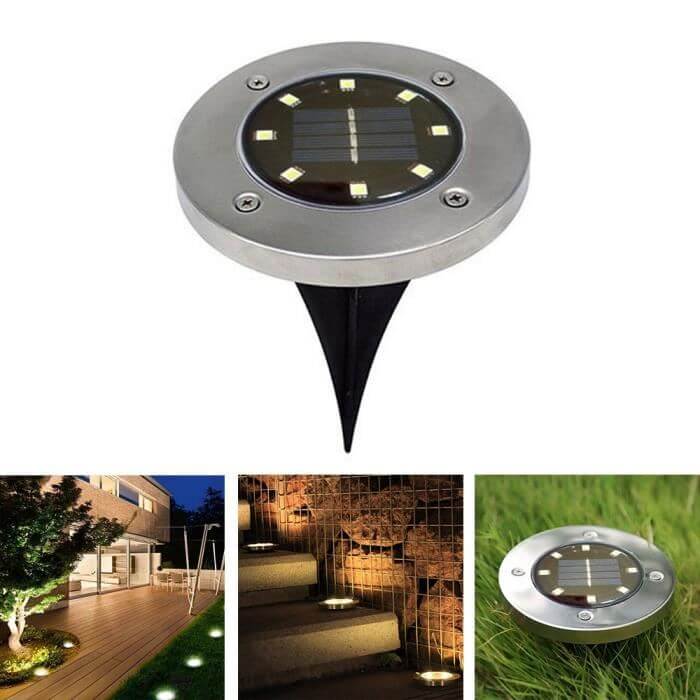 Lampe Solaire de Sol - Lumière Blanche