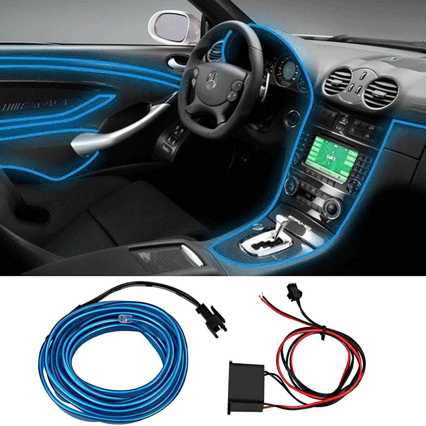 Led Usb Intérieur Auto 5 mètres