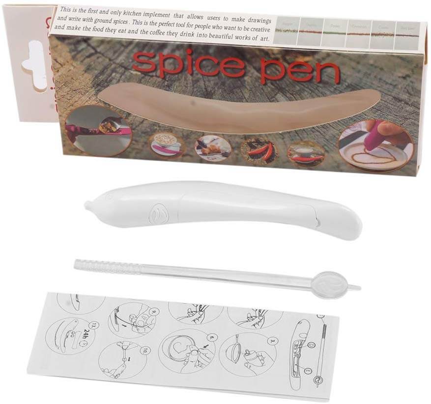 Stylo électrique pour décoration de cafés, épices, gâteaux, tartes, desserts
