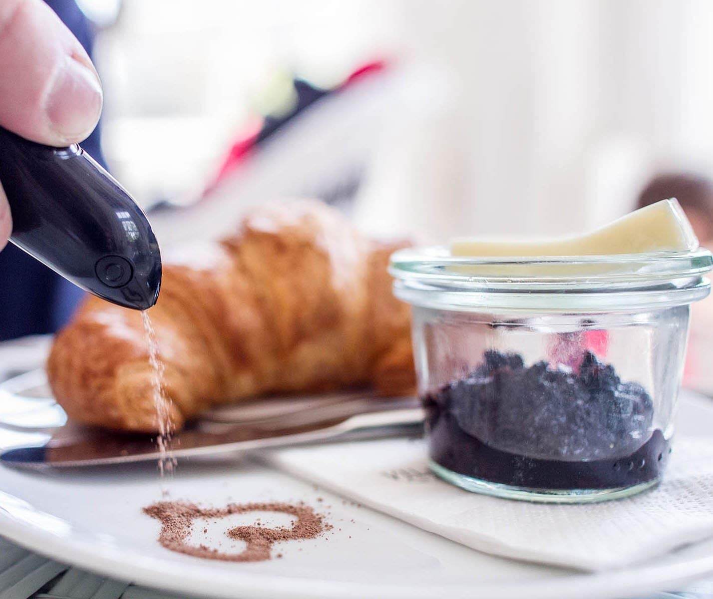 Stylo électrique pour décoration de cafés, épices, gâteaux, tartes, desserts