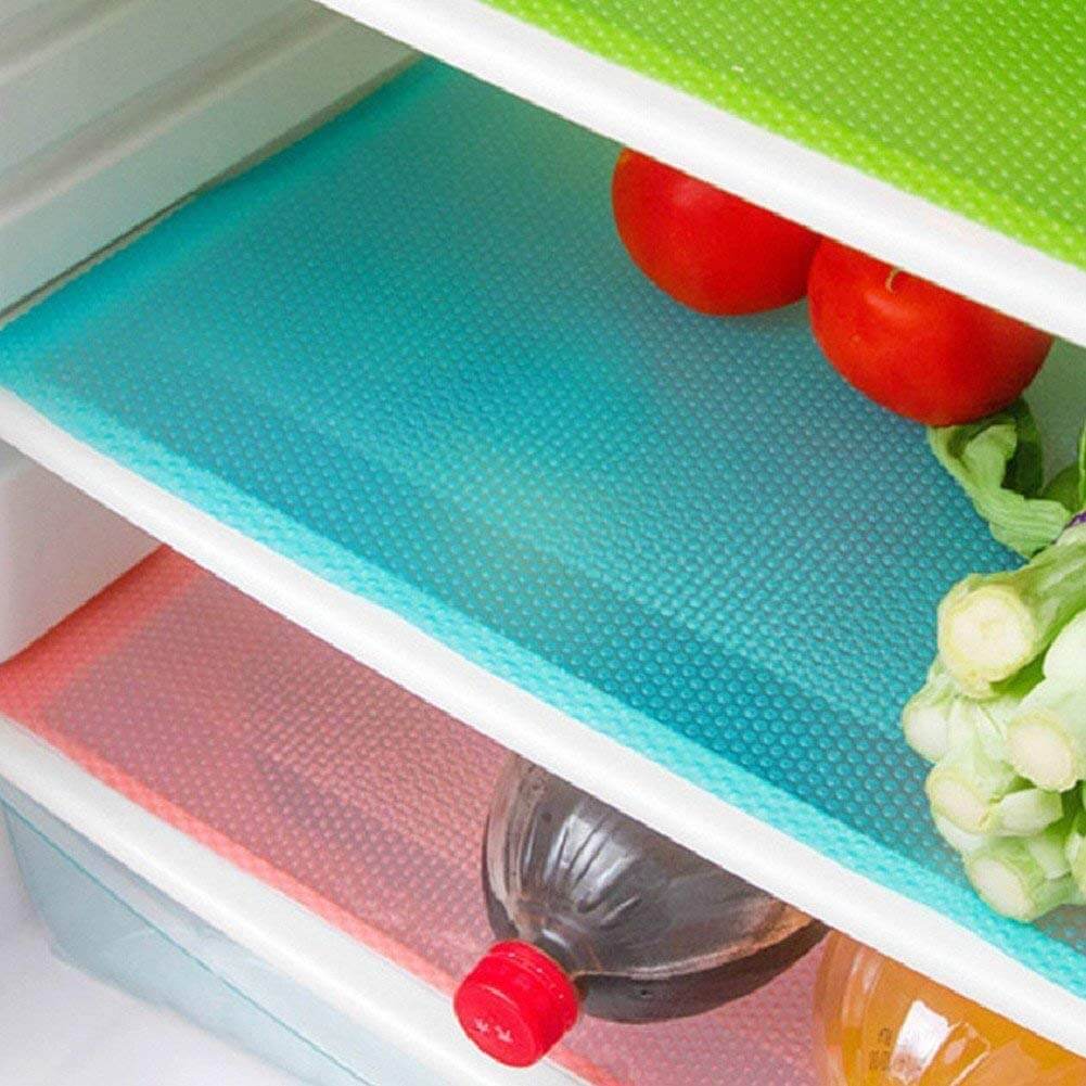 4 x Tapis de Réfrigirateur Anti-bactérien