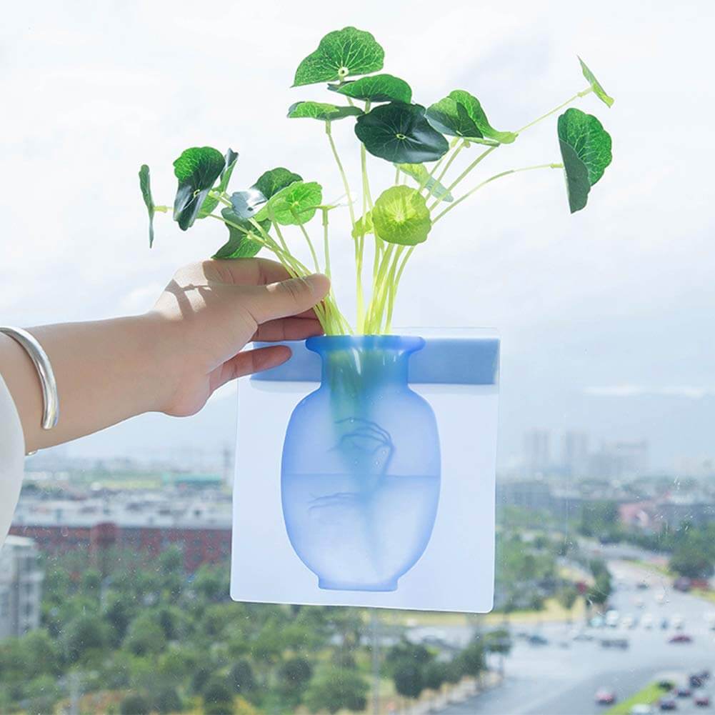 3 x Vases Murale En Silicone Autocollant