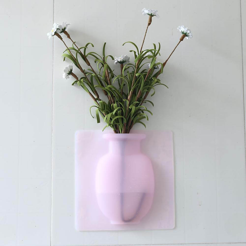 3 x Vases Murale En Silicone Autocollant