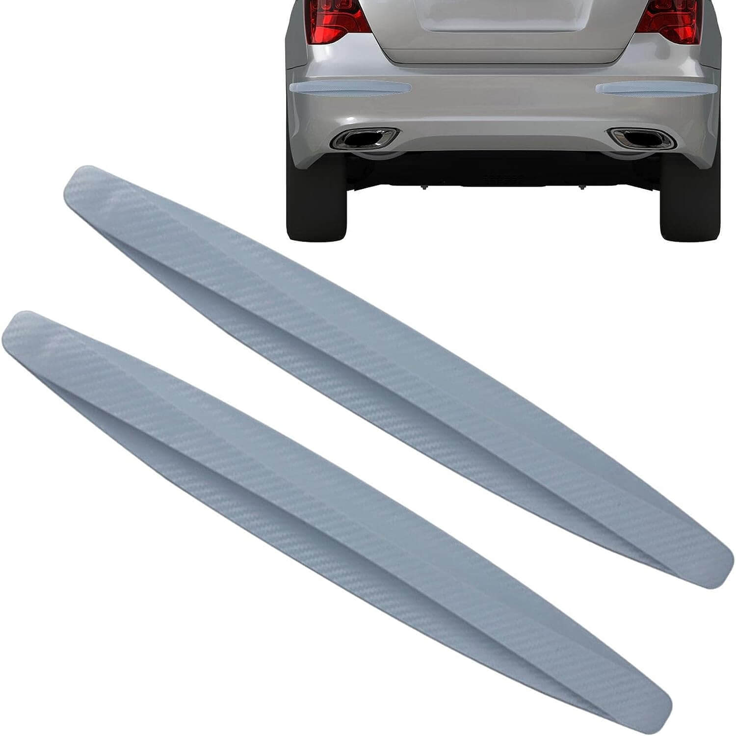 2 Protections De Pare-chocs 51 X 5,5 Cm Noir