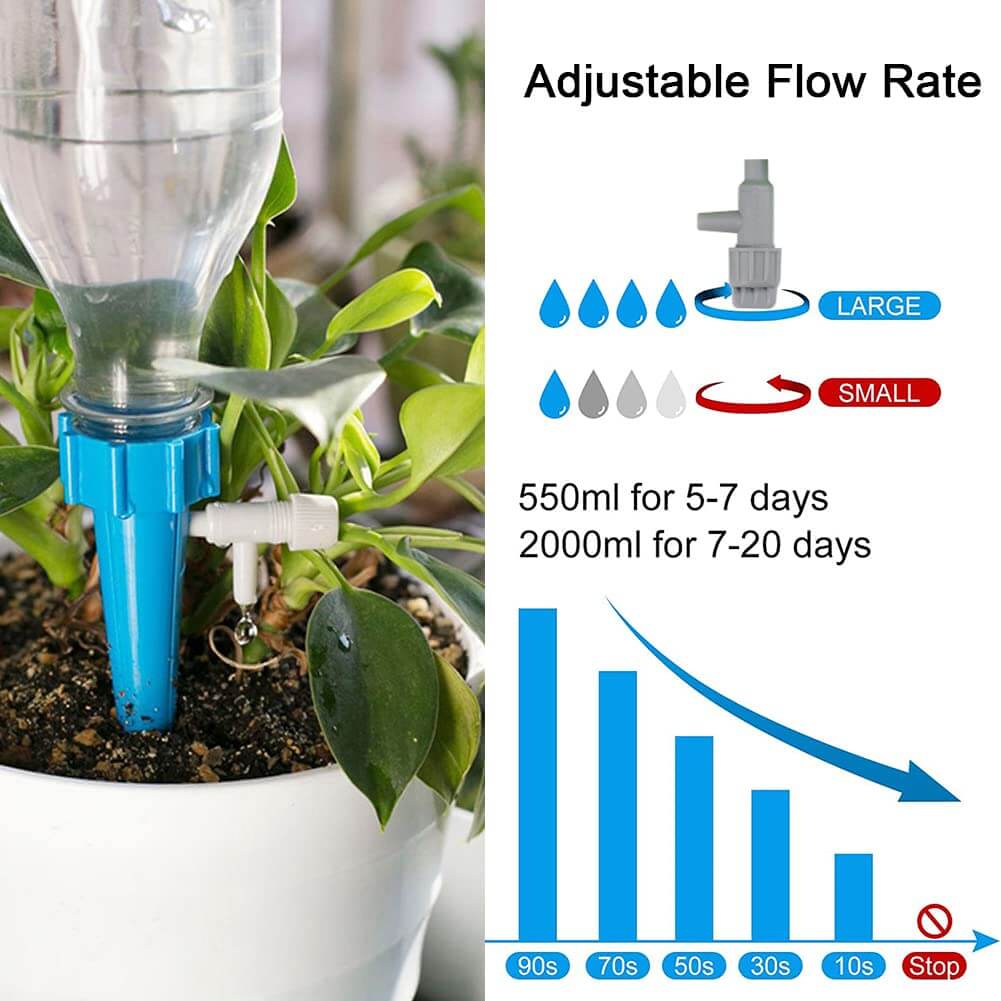 Appareils d'arrosage goutte à goutte automatique pour plantes à libération lente