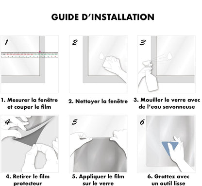 Film Fenêtre Teinté Opaque Noir Anti-regards, 100% Occultant & Protection UV