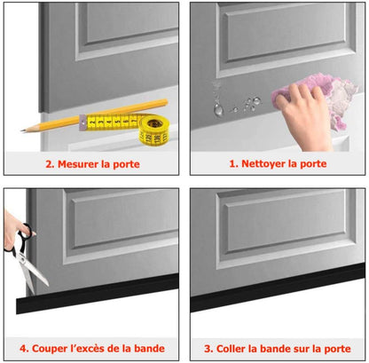 Bande d'Isolation à 3 Couches pour Porte et Fenêtre - Blanc