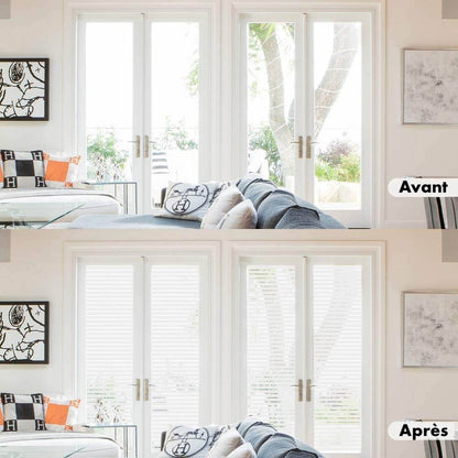 Film Décoratif Anti-regards pour Fenêtre 3D Statique  - Motif Rayures