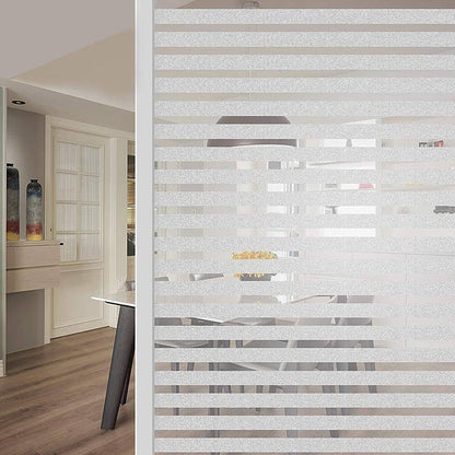 Film Décoratif Anti-regards pour Fenêtre 3D Statique  - Motif Rayures