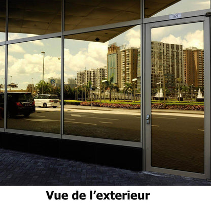 Film Décoratif Anti-regards Statique à Sens Unique - Motif Miroir