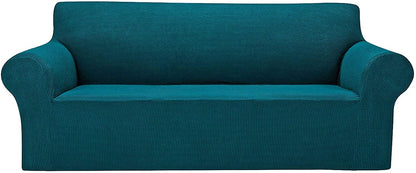 Housse Canapé Extensible à Tissu Jacquard  - Turquoise