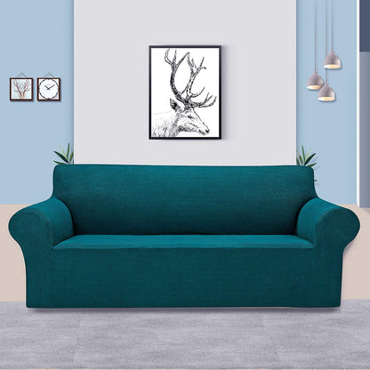 Housse Canapé Extensible à Tissu Jacquard  - Turquoise