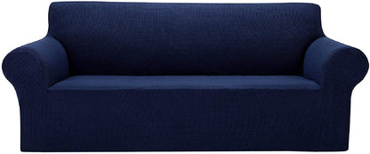 Housse Canapé Extensible à Tissu Jacquard - Bleu