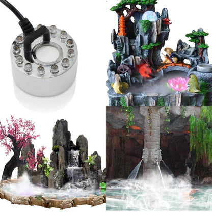 Mini Vaporisateur 12 LED pour Fontaine Intérieure ou Extérieure