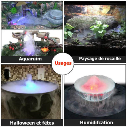 Mini Vaporisateur 12 LED pour Fontaine Intérieure ou Extérieure