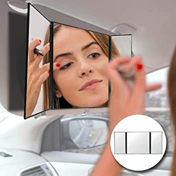 Miroir de Maquillage pare-soleil de voiture universel et pliante