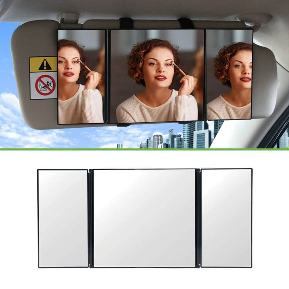 Miroir pare-soleil de voiture, protection solaire, cosmétique, miroir de  maquillage Automobile, miroir de vanité [87C43F5]