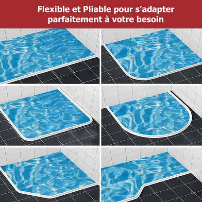 Seuil de Rétention d'Eau en Silicone Autocollante et Pliable