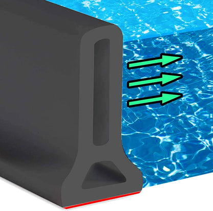 Seuil de Rétention d'Eau en Silicone Autocollante et Pliable