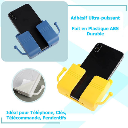 Support Téléphone & Chargeur Mural à 2 Crochets