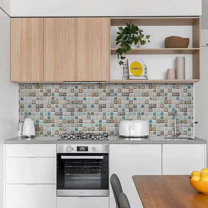 Adhésif Mosaïque Autocollant pour Cuisine et Salle de bain - Vert