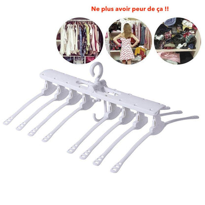 Cintre Pliable 8 en 1 Rotation à 360° Antidérapant