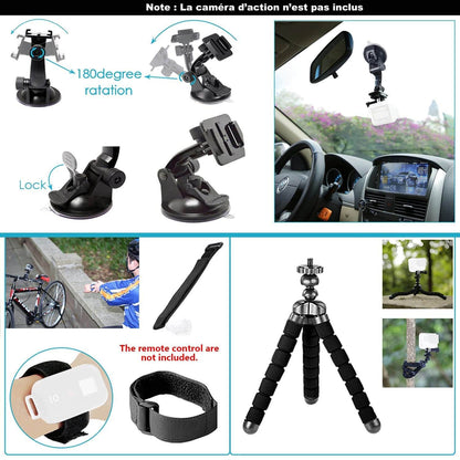 Kit d'Accessoires Caméra d'Action, Gopro 50 en 1