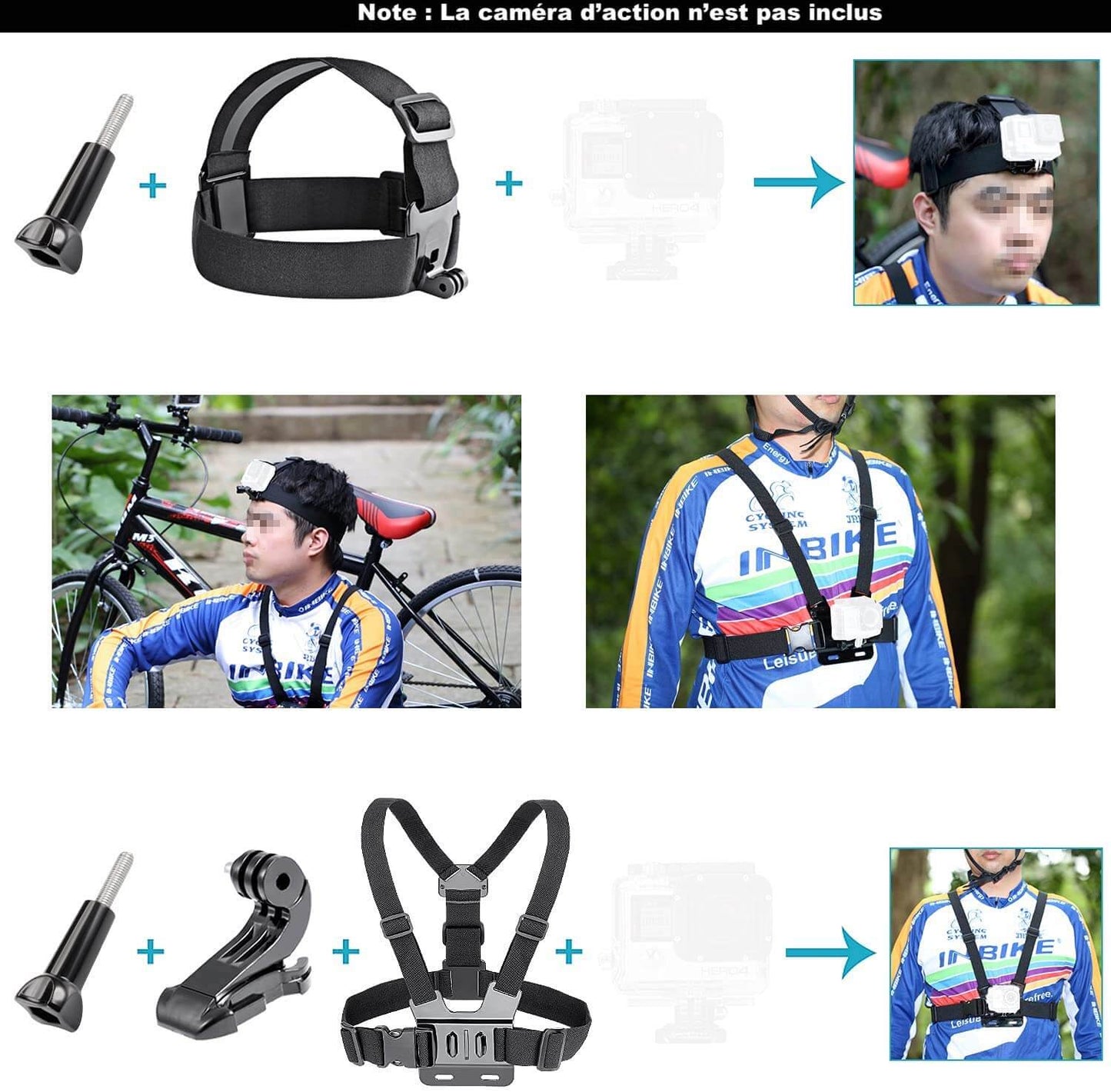 Kit d'Accessoires Caméra d'Action, Gopro 50 en 1