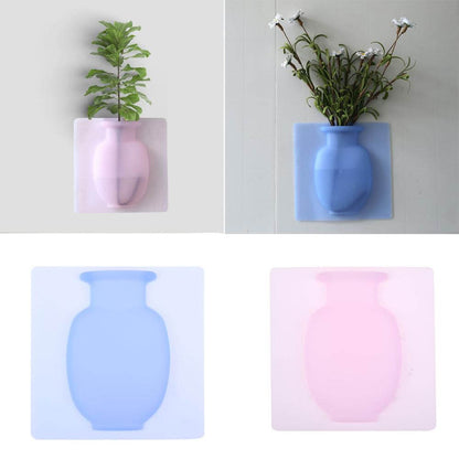 3 x Vases Murale En Silicone Autocollant