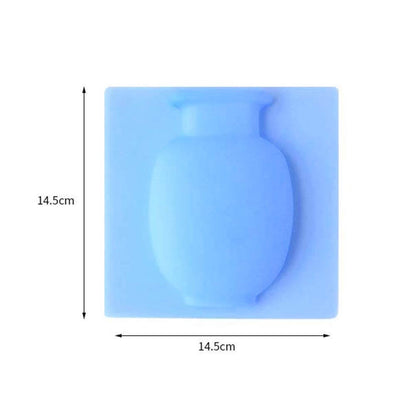 3 x Vases Murale En Silicone Autocollant